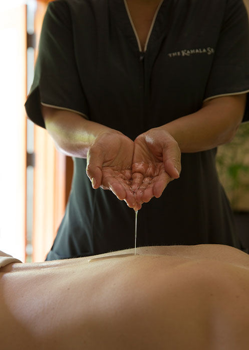 Massage with oil